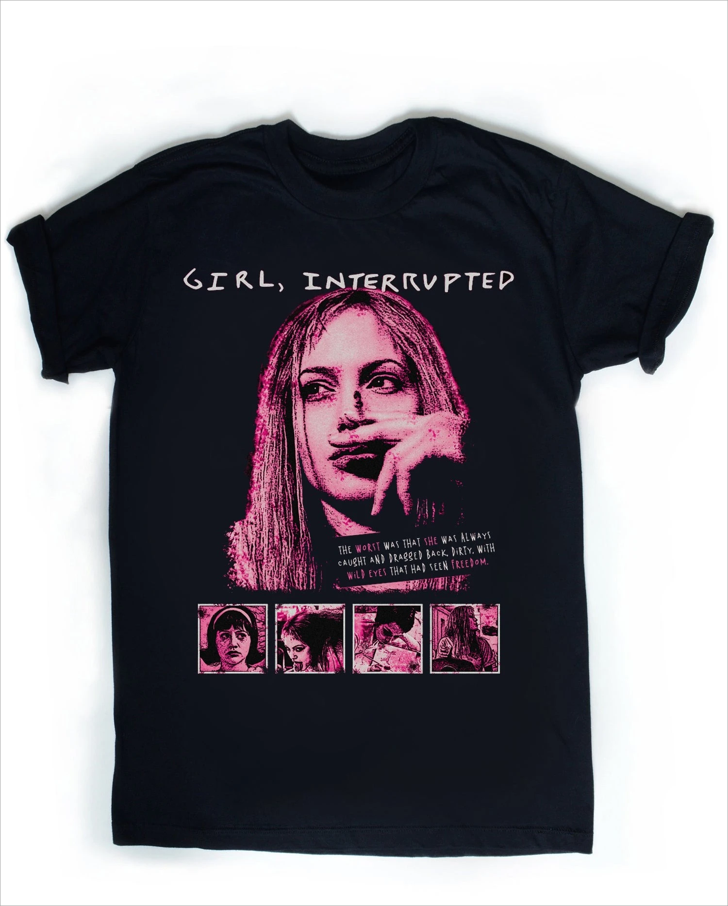 Camiseta retrô dos anos 90 de Girl Interrupted, estilo drama e thriller, para homens e mulheres, camiseta gráfica vintage com Winona Ryder e Angelina Jolie
