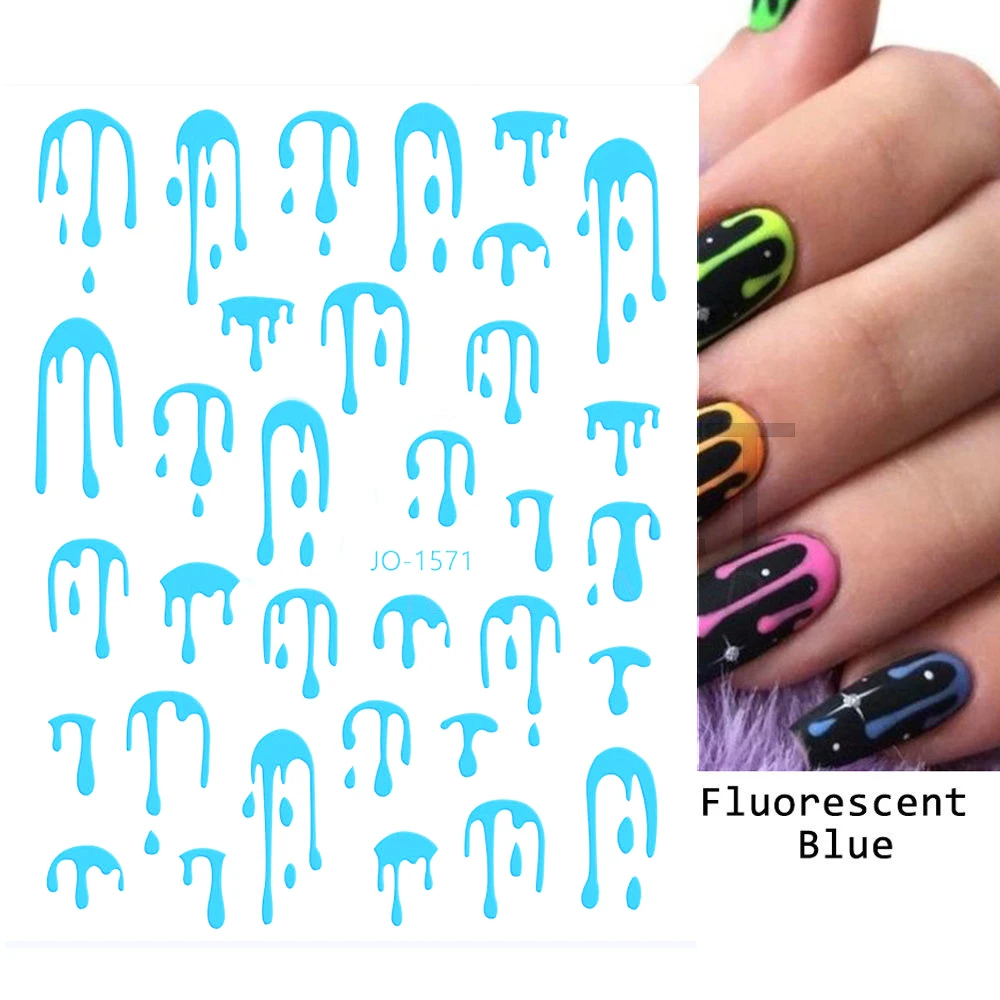 1/2 pezzi adesivi per unghie di Halloween facilità d'uso interessanti adesivi creativi per Nail Art Design per unghie con goccia di sangue di alta qualità