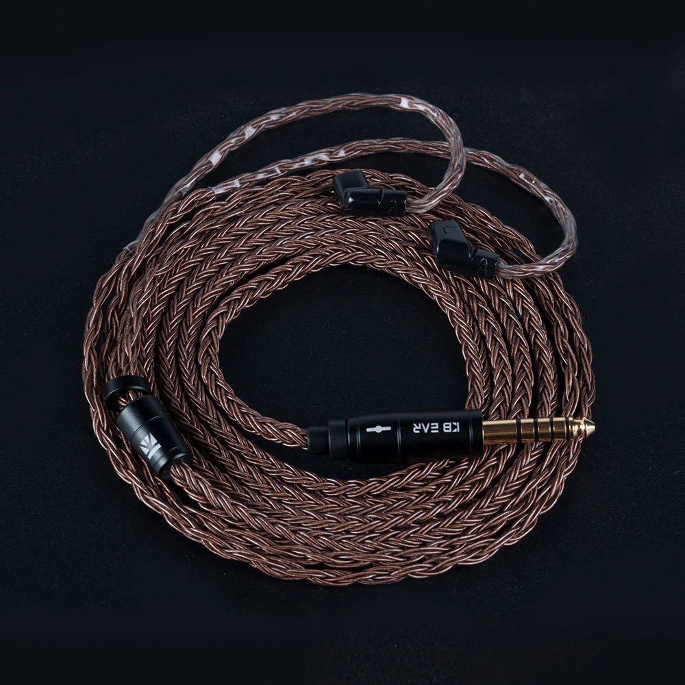 KBEAR 16 Core Reinem Kupfer Kopfhörer Kabel 2PIN/MMCX/QDC Earbuds Connector Verwenden Für KZ EDX ZSN PRO BLON BL-03 KBEAR KS1 Kopfhörer – Detail 25