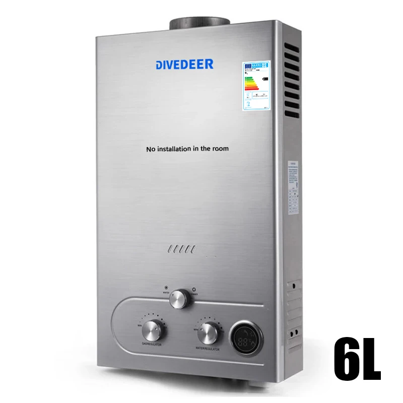 Household Gas Water Heater 6L-18L Liquefied Gas Natural Low Water Pressure Instant Heating Battery Forced Exhaust Type