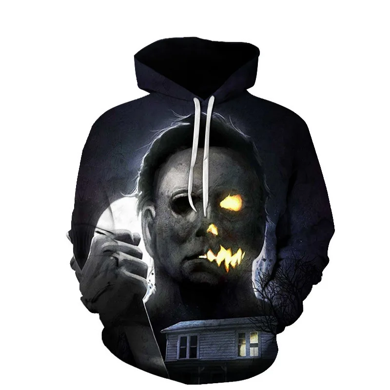 Halloween Michael Myers Horror Movie 3D Print Hoodies Men Women Streetwear Sweatshirts Hoodie Male Pullovers Tracksuit Clothing