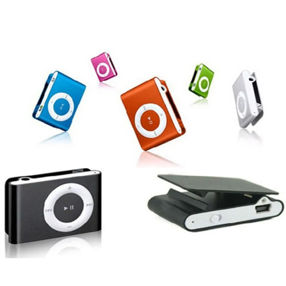 مشغل MP3 صغير محمول USB ، وسائط موسيقية ، تصميم أنيق ، مشبك ملون ، دعم جهاز alkman ، بطاقة TF ، جديد