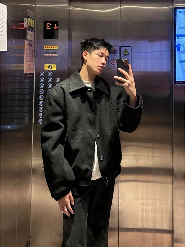 

Мужское шерстяное пальто Cleanfit в американском стиле High Street, зимнее, хлопковое, премиум-качество, повседневное