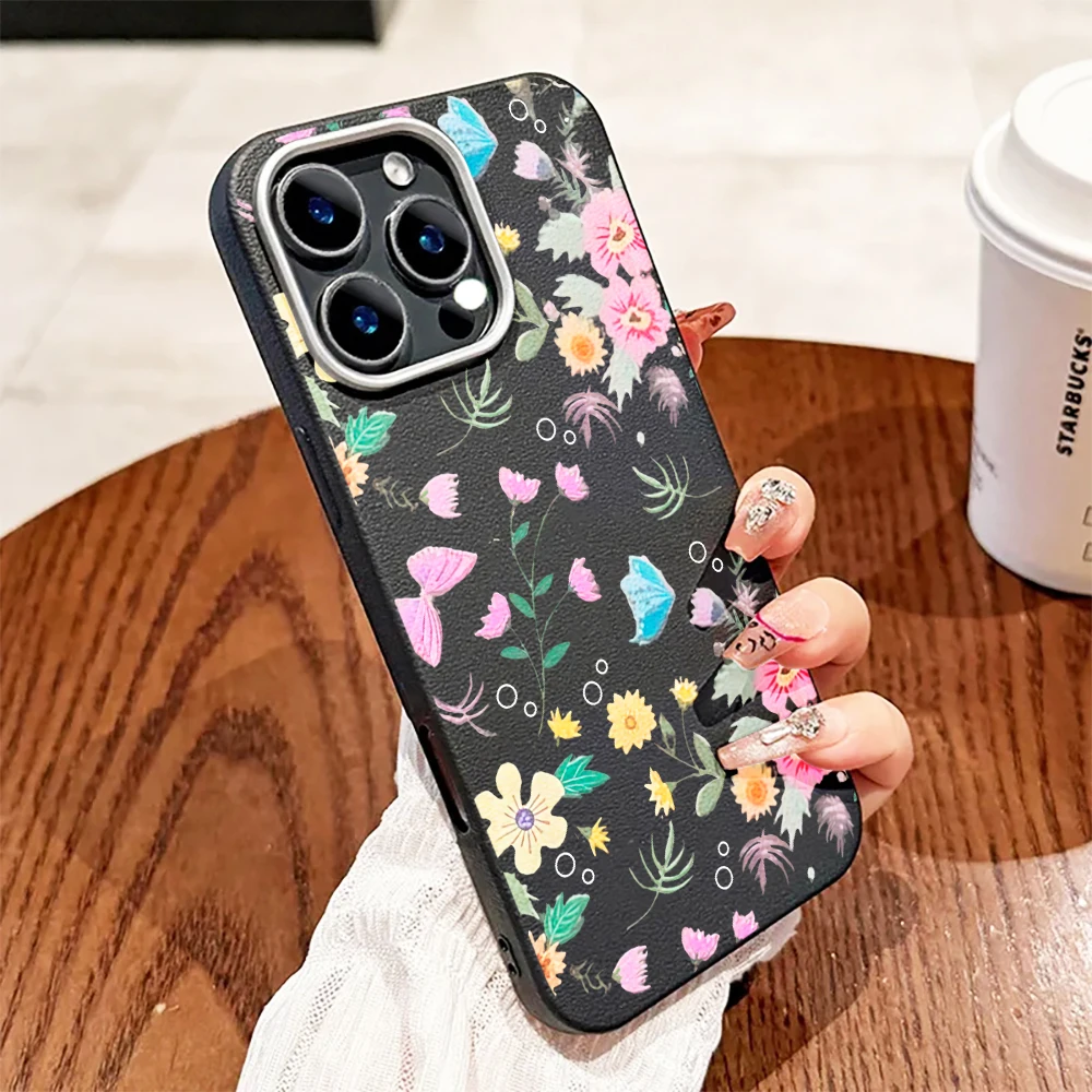 Pink Base Butterfly Floral Phone Case For Samsung Galaxy S26 S25 S23 S22 S24 Ultra A57 A37 A56 A54 A36 A34  Shockproof TPU Cover