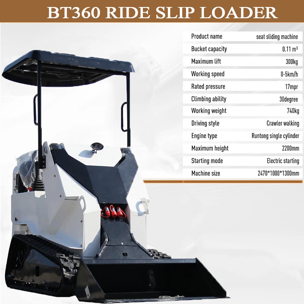 Pagamento completo, non un deposito mini skid steer loader con sistema pilota, caricatore Ride-on