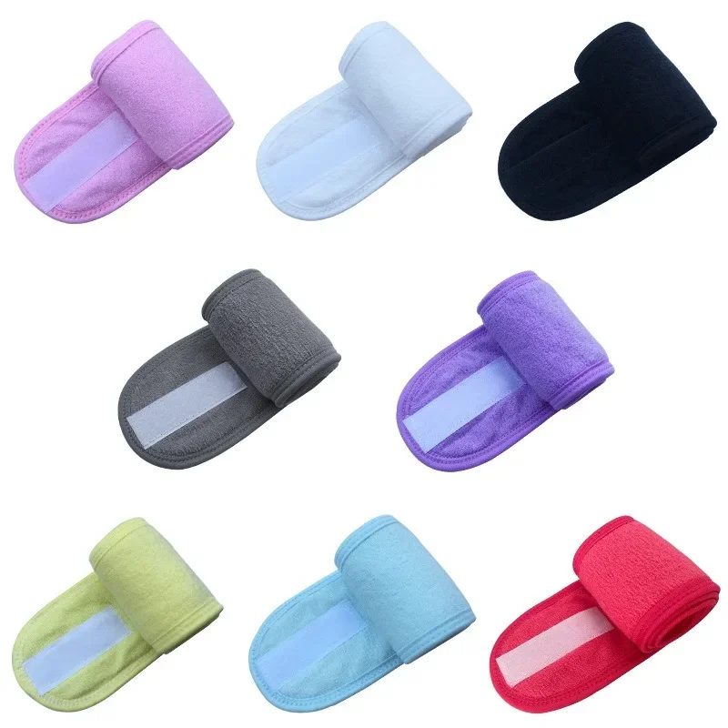 Headbands de toalha macia ajustável para mulheres e meninas, acessórios para cabelo, lavagem facial, banho, maquiagem, banda para SPA, facial