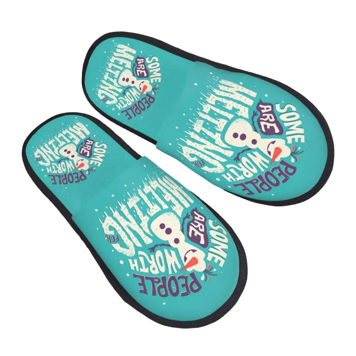 

Изготовленные на заказ тапочки для гостей «Холодное сердце» для женщин, домашние тапочки со снеговиком в отеле