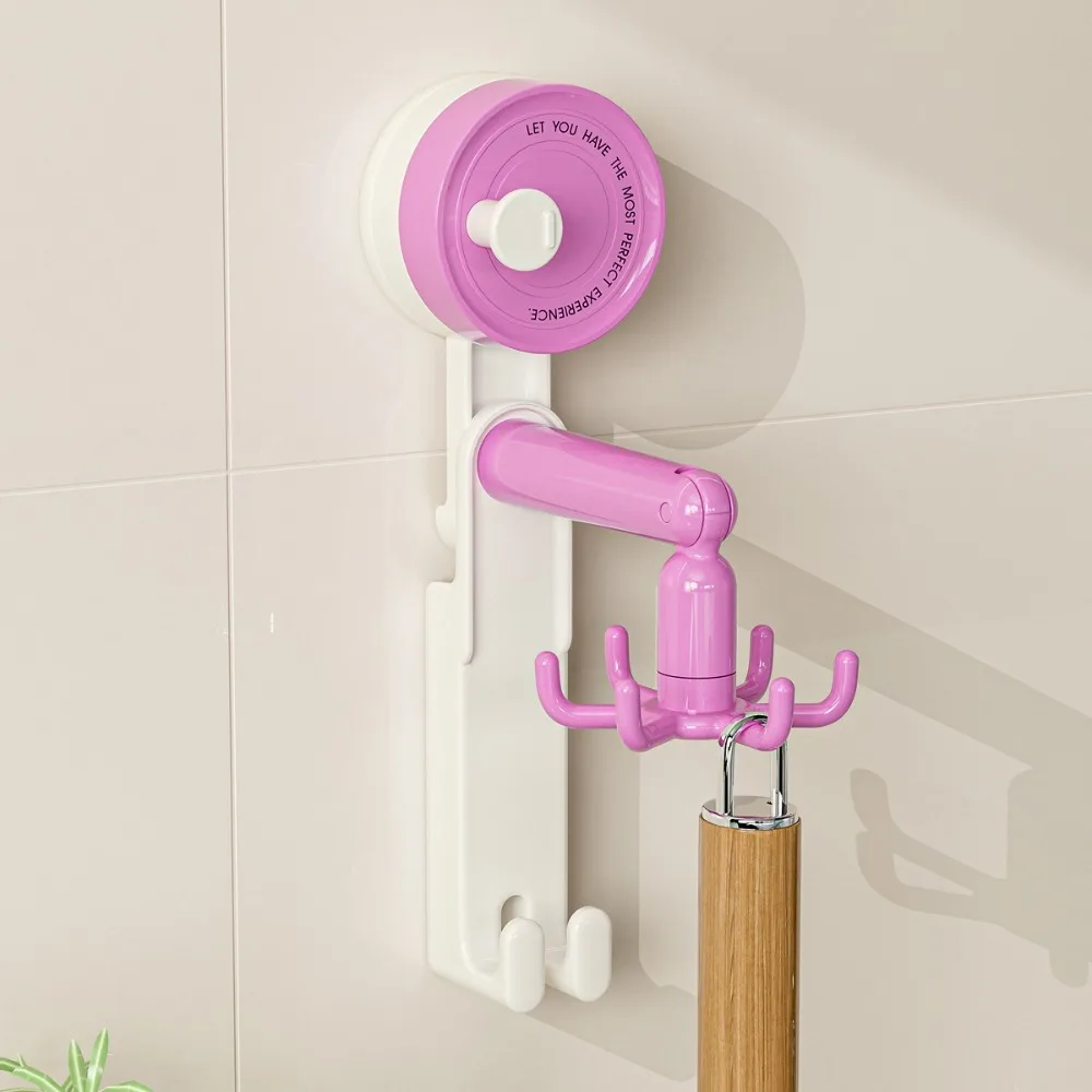 

360° Rotating 6 Claw Rotary Hook Punch-free Wall Hanging Suction Cup Hook Save Space Reusable Wall Mounted Rack Kitchen