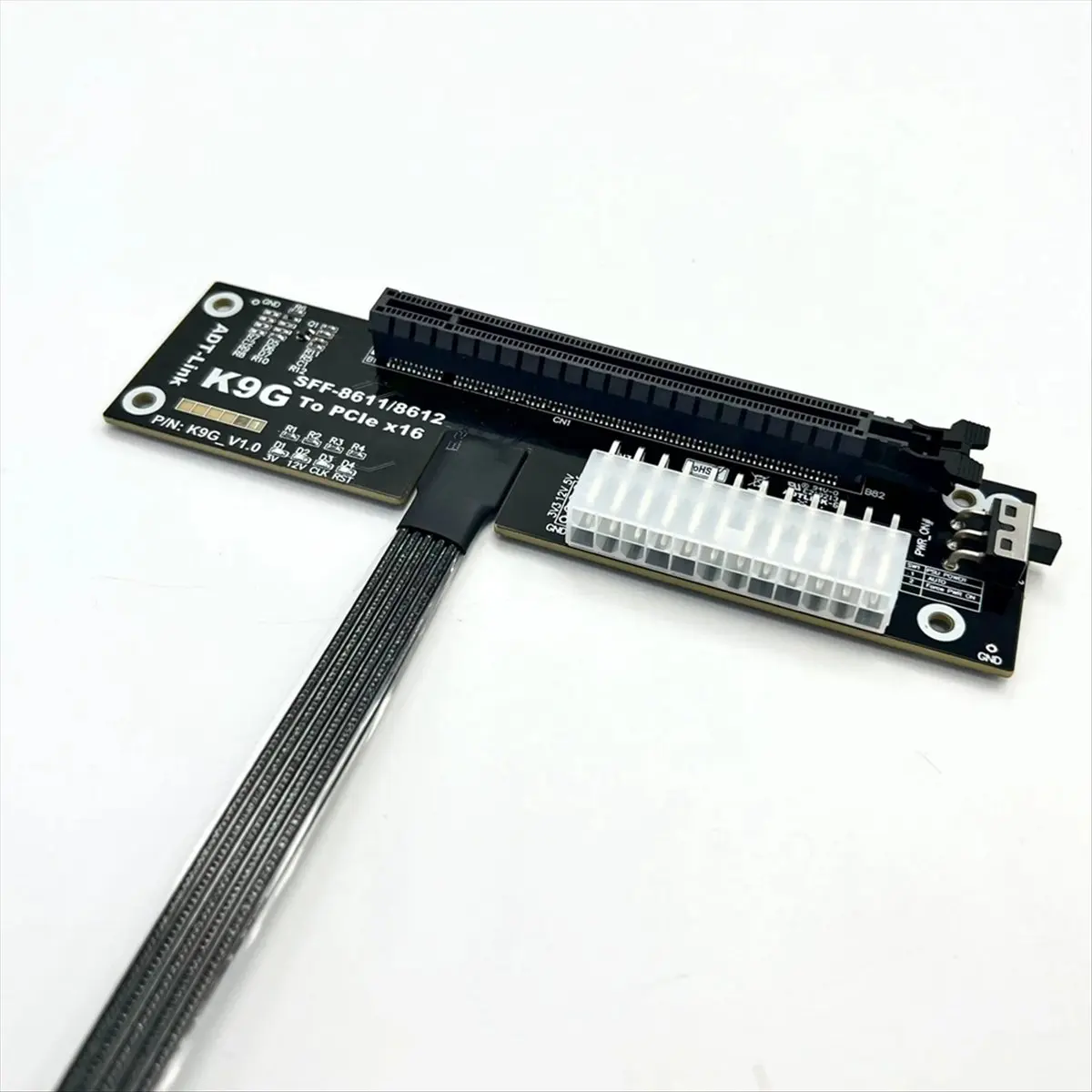 OCuLink GPU Dock PCIe 5.0 X4 128Gbps أجهزة الكمبيوتر المحمولة المحمولة إلى بطاقة رسومات الفيديو الخارجية SFF-8611 8612 إلى PCI-E X16 A #5