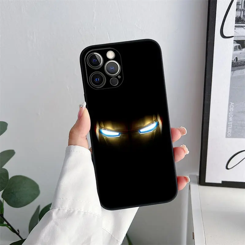 Ironman Marvel Iron-Man Phone Case for iPhone 11 15 Pro Max Case Coque 14 Plus 13 Pro 12 Mini 11 X XR 7 8 SE 2020 TPU Soft Cover