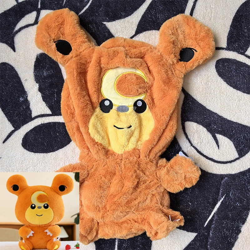 Плюшевая игрушка Покемон теддирусса 30/80 см, огромный аниме большой Покемон, плюшевый кавайный полуготовый кожаный кобура, подушка, подарок для детей