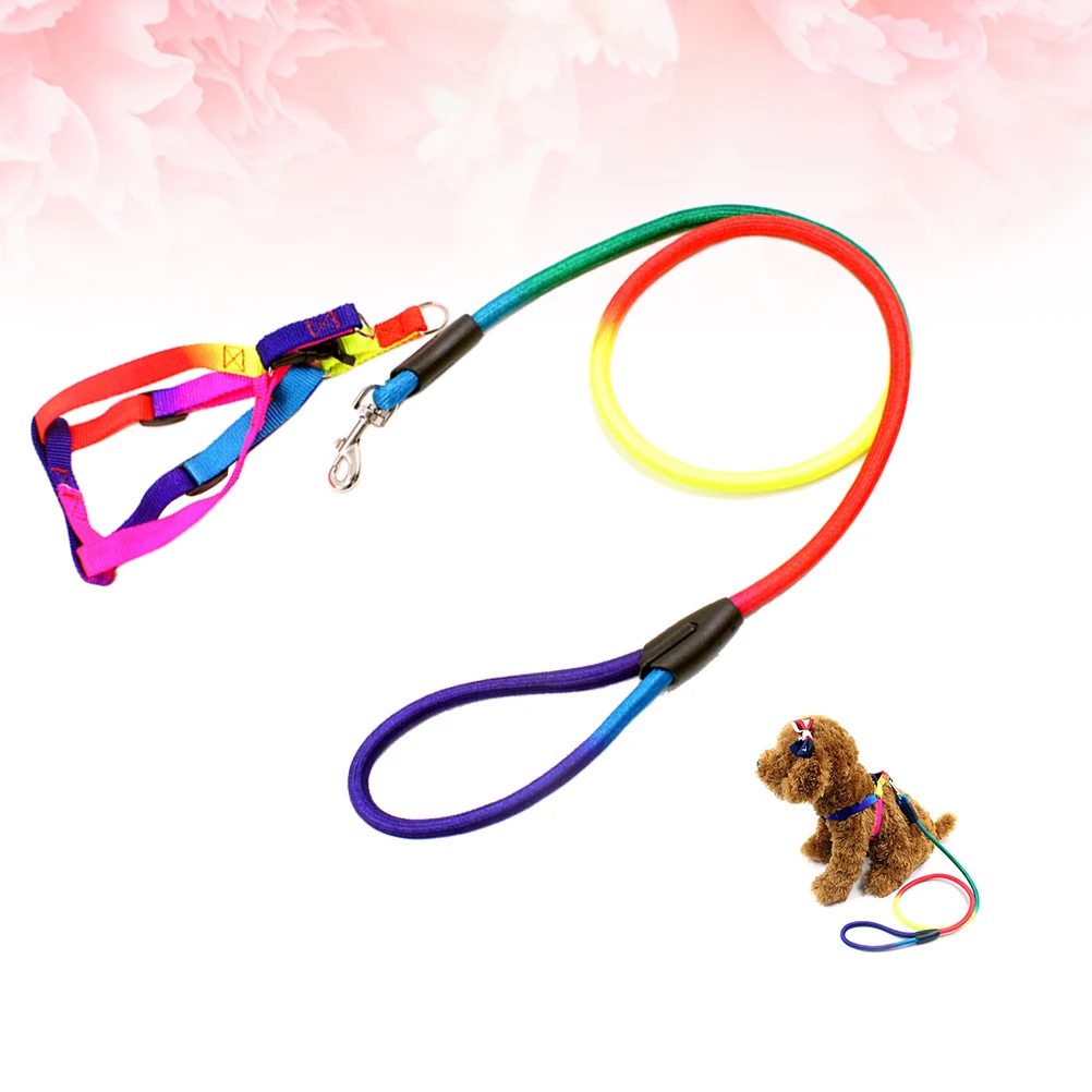 

Pet Leash Cute Dog and Collar Traction Rope Small Fashionable Harness Supplies Dogs Collars Leads Set Puppy