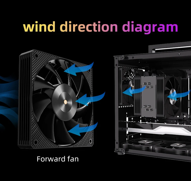METALFISH Hunter High-Performance Cooling Fan 12cm PC Computer Chassis Fan 4Pin PWM High airflow Cooling Fan 2200RPM