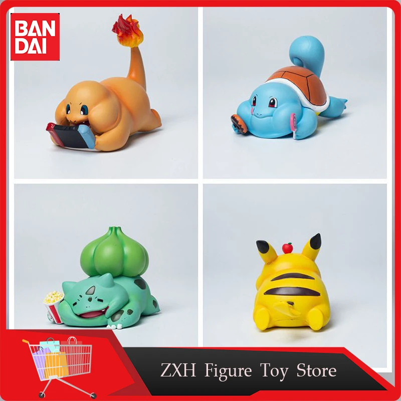 Pet Elf Fat House Series Fat Pickup Truck Charmander Bulbasaur Squirtle Car Desktop Ornaments Pvc Model Around Doll Toy Gift