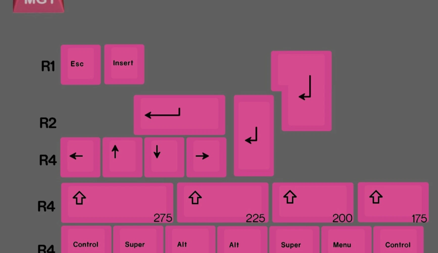 GEEKARK Solid Color Keycap 16 Color Supplement Set Custom Cherry Profile Key Caps PBT MX Switch Artisan with Mechanical Keyboard