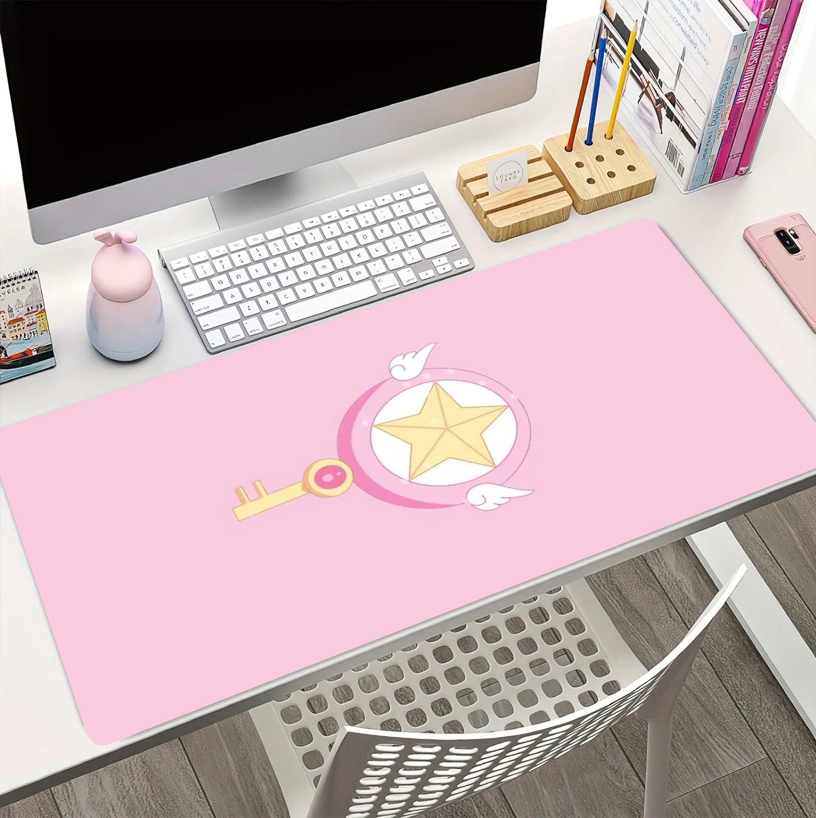 

Magic Wand Mouse Pad Computer New XXL Mousepad Girls Pink Office Computer Keyboard Pads Gamers Soft Non-Slip Carpet Table Mat