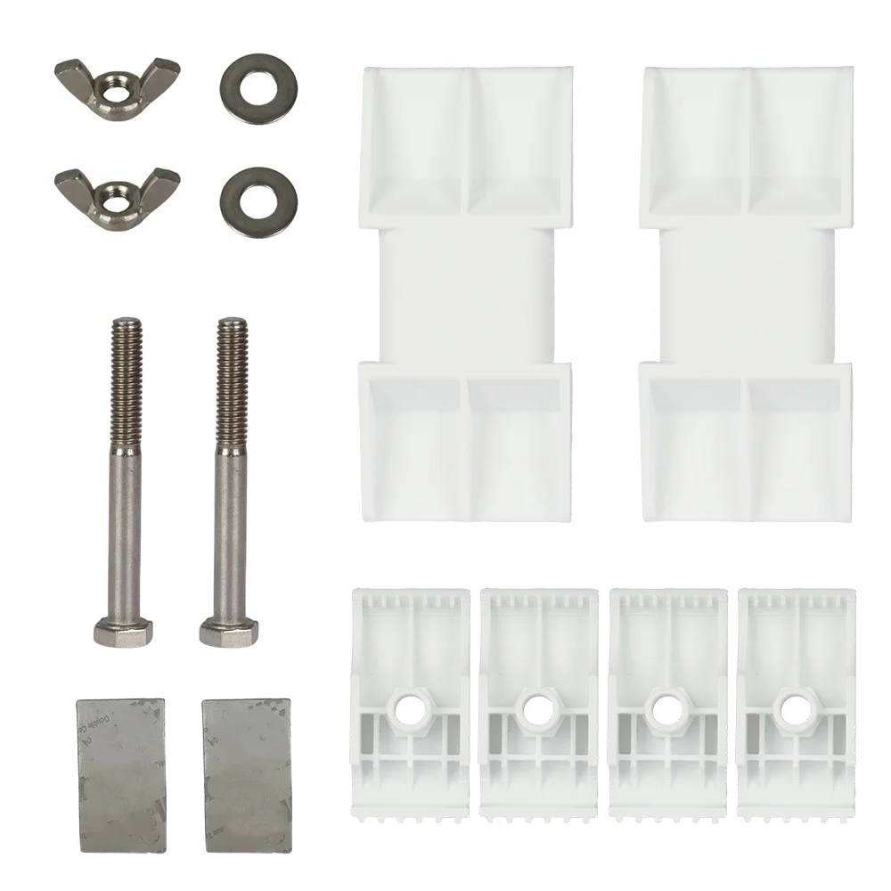 

Heavy-Duty Dual Antenna Mast Clamp With Bolts Weather-Resistant Boat Motorhome VW Camper RV Stainless Steel Clam