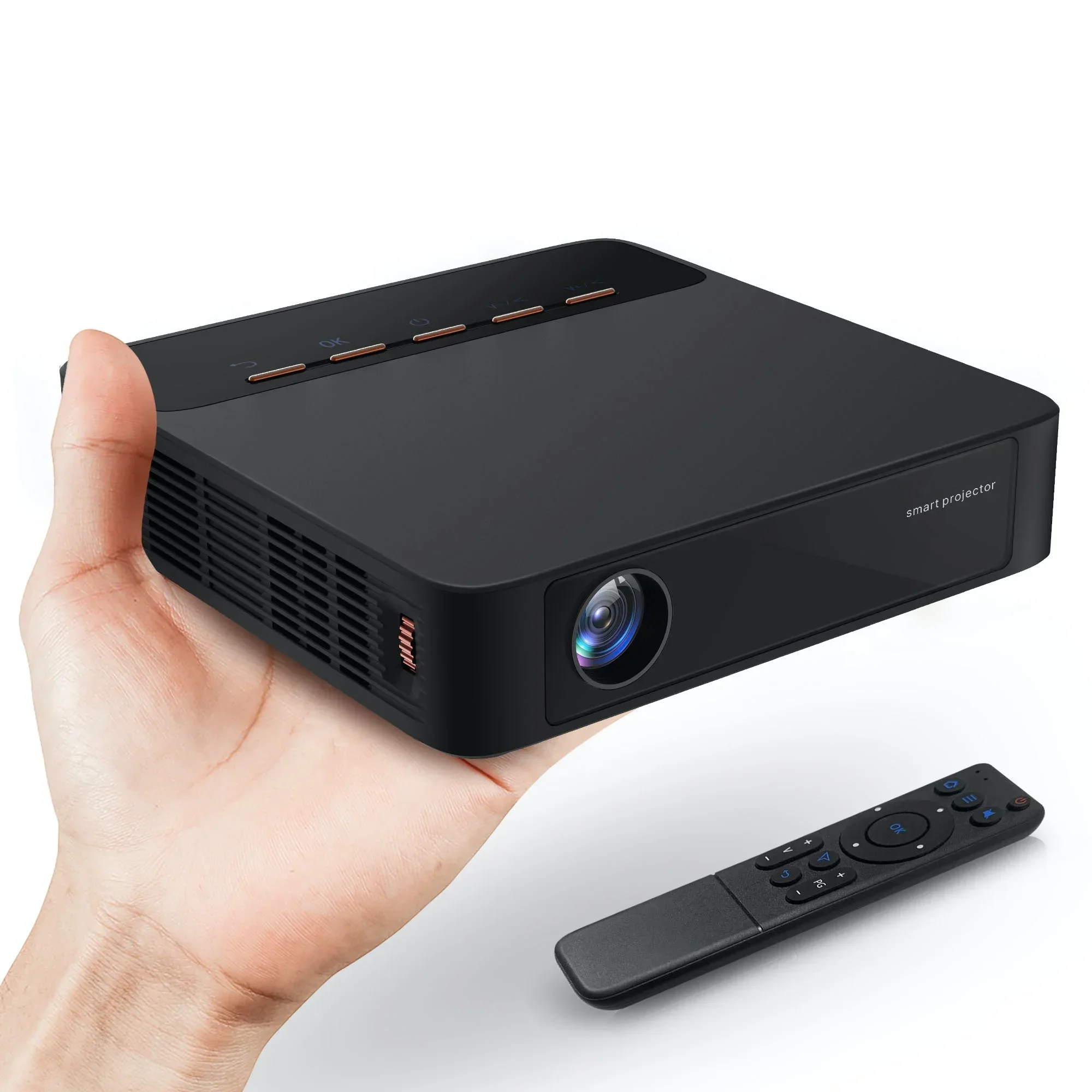 

Full HD LCOS 4K Android Compatible Smart Phone Mini Black Projector WIFI Bluetooth Native 1080P Portable Outdoor Movie