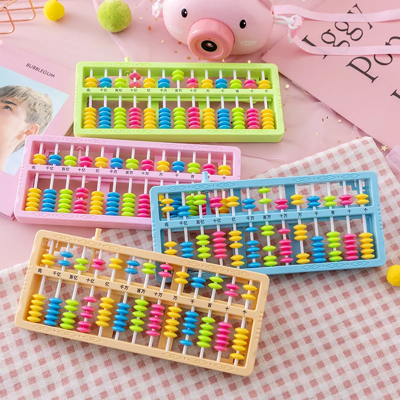 1 Pcs Kids Cartoon Color Abacus Kids Puzzle Mathematical Counters Bead Count Montessori Arithmetic Toys Kids Beadwork Stationery