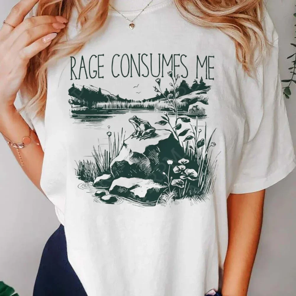 Retro Skull Women's Printed Top T-Shirt 90s Cute Cartoon Short Sleeve Printed Casual Pattern O-Neck Regular Summer T-Shirt