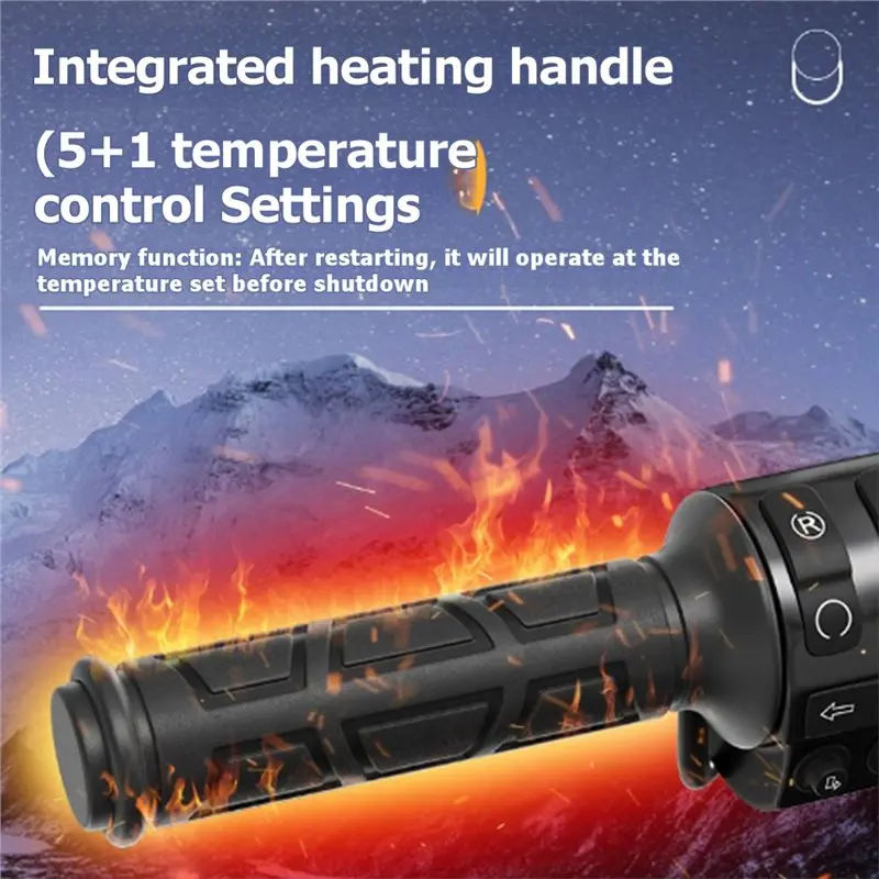 Fotografia 4: Acessório para Motocicleta: Manoplas Aquecidas 12V com Função de Aquecimento do Guidão e Sistema de Aquecimento de 5+1 Níveis