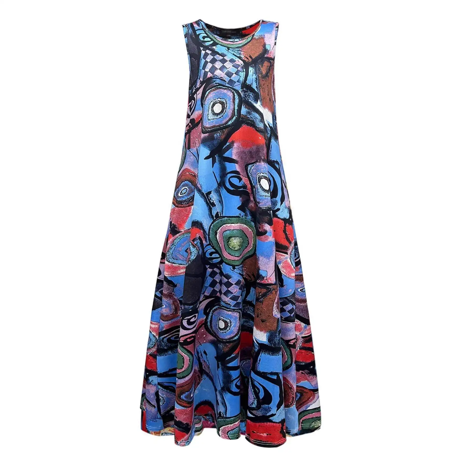 

Новая летняя женская одежда: комфортное, дышащее, модное повседневное платье макси с принтом Ne Svel