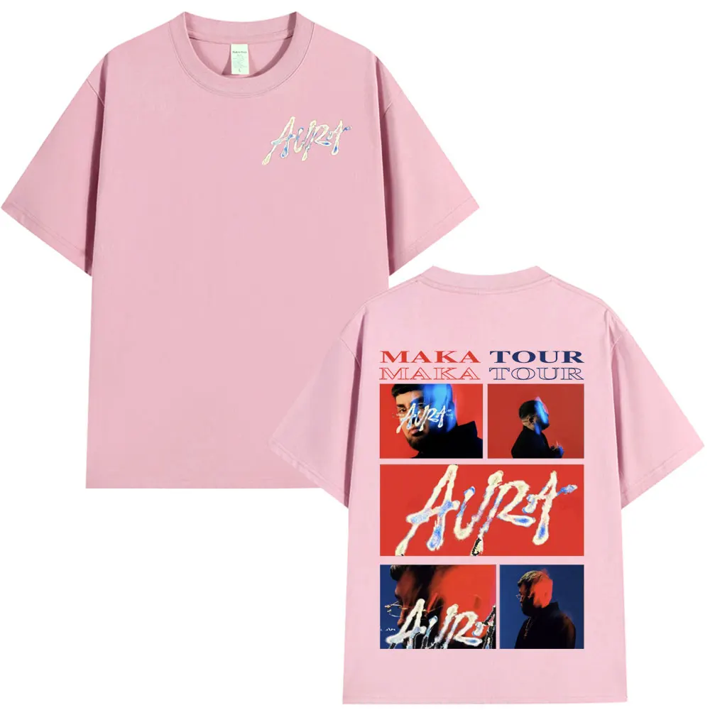 Rapper Maka Aura 2025 Tour Merch T Shirts Men Women Fashion Hip Hop T-shirt Summer Casual Cotton Short Sleeve T Shirt Streetwear image 4
