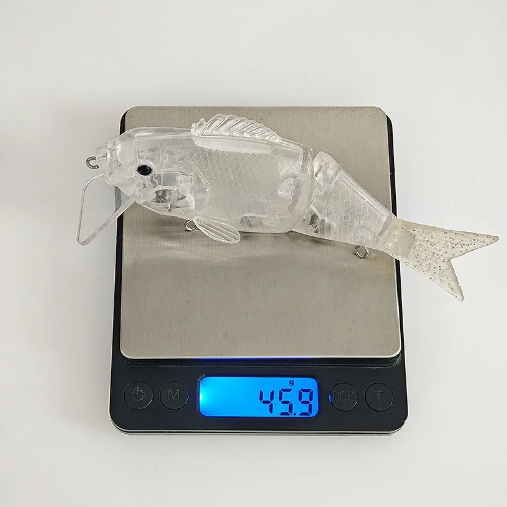 Swimbait Blank Unpainted Bait 14.5cm 46g Crucian-Type Swimbait 2-Section Sinking Minnow DIY Project