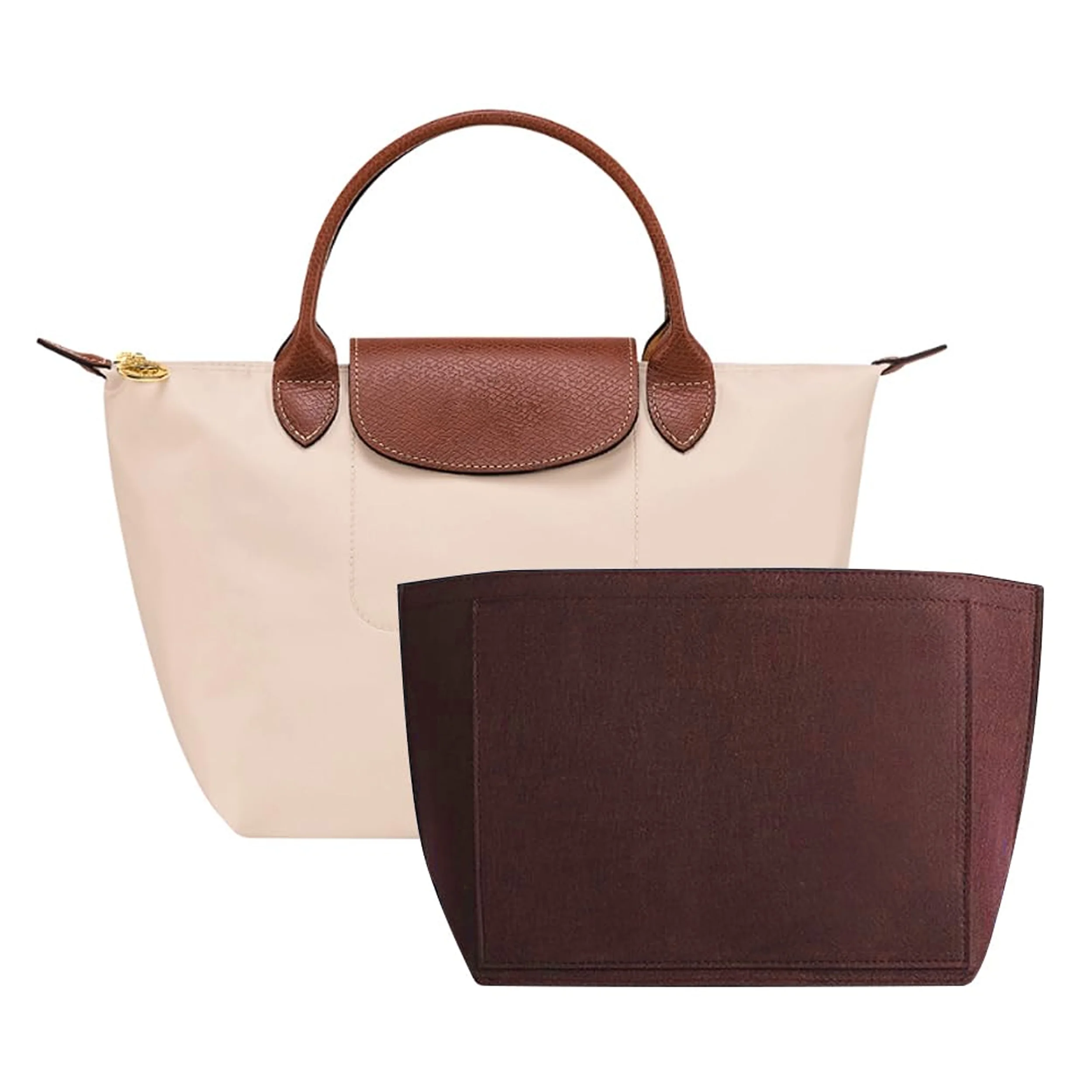 Vilten inzettas Geschikt voor Longchamp Handtas Liner Bag Vilten doek Make-uptas Ondersteuning Reizen Draagbare Insert Purse Organizer