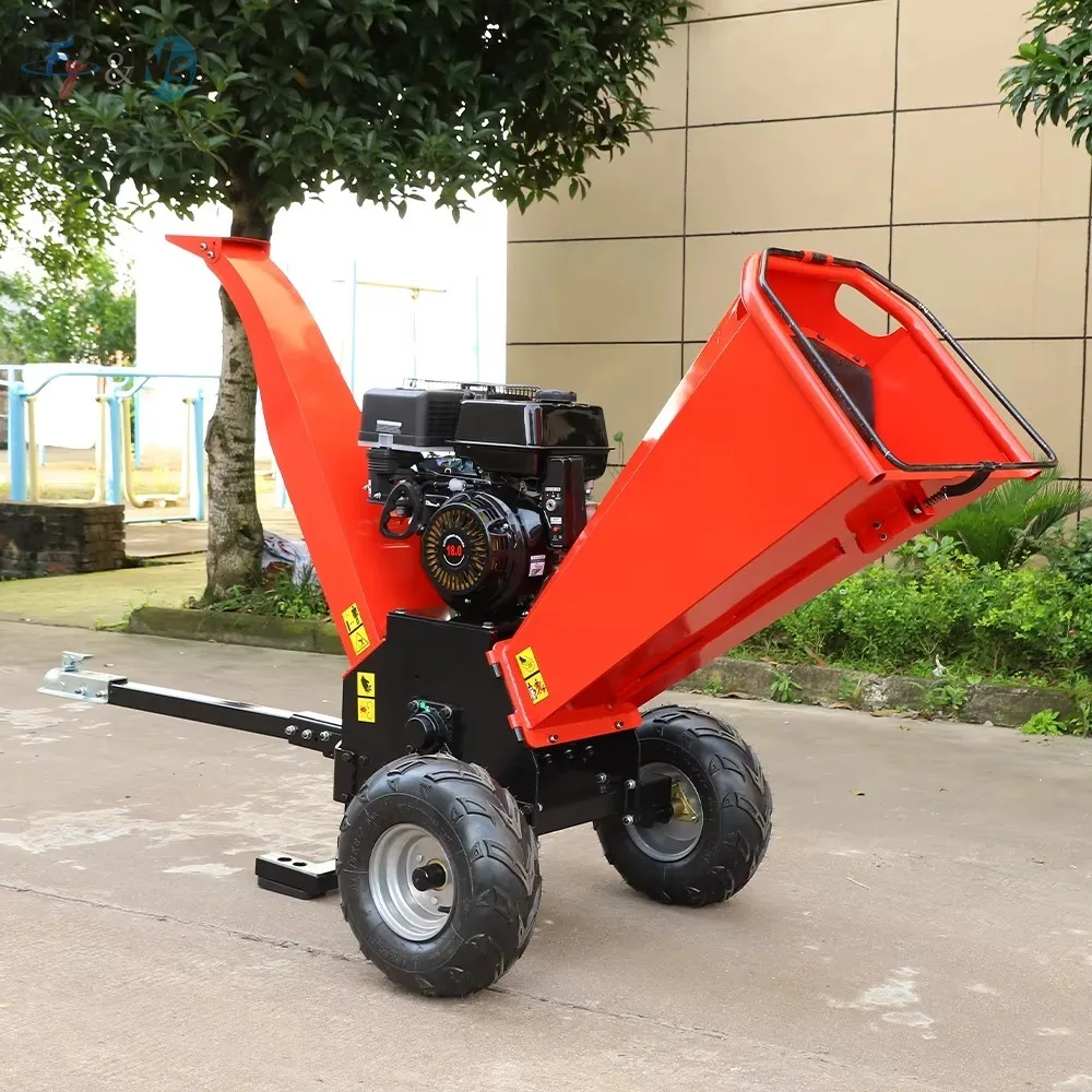 

Portable Petrol/Diesel Wood Chipper Shredder,Multi-Function Household Branch Crusher for Dry/Wet Branches, Garden&Farm Mulcher