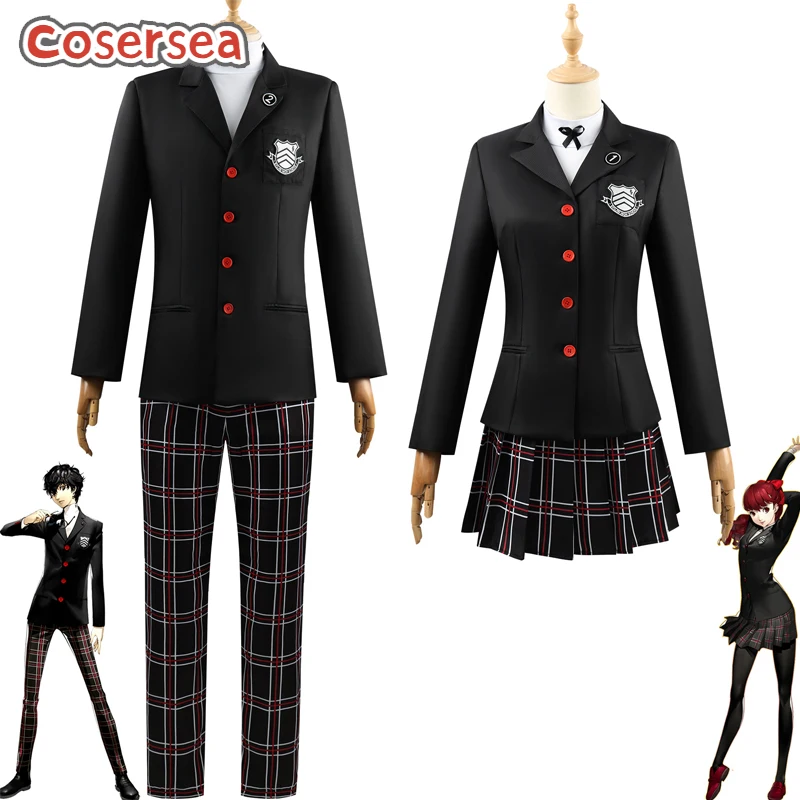 Cosersea Amamiya Ren Kasumi Yoshizawa Cosplay Costume Game Persona 5 Amamiya Ren Role Play Uniform Halloween Cos Outfit Fullset