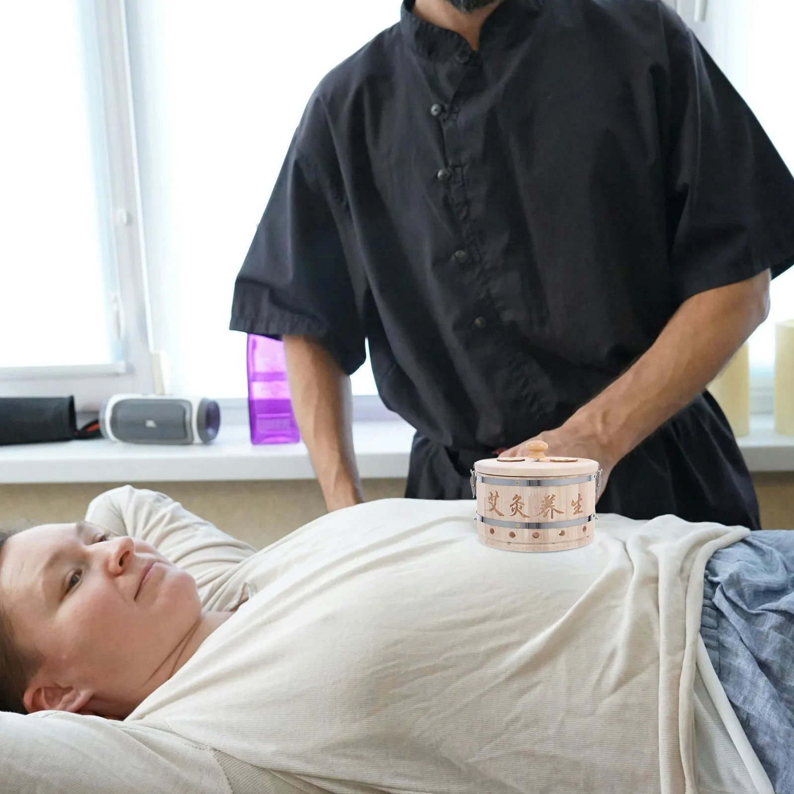 

Деревянная коробка для моксотерапии с полынью, портативная бытовая мокса-горелка с защитой от ожогов, инструмент для моксотерапии шеи, спины, живота и тела