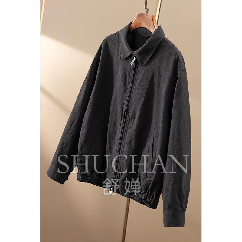 Early Autumn, Casual and Free, High-quality Linen + Cotton Lapel Jacket for Women 81C4 Casacos Femininos Inverno 2025