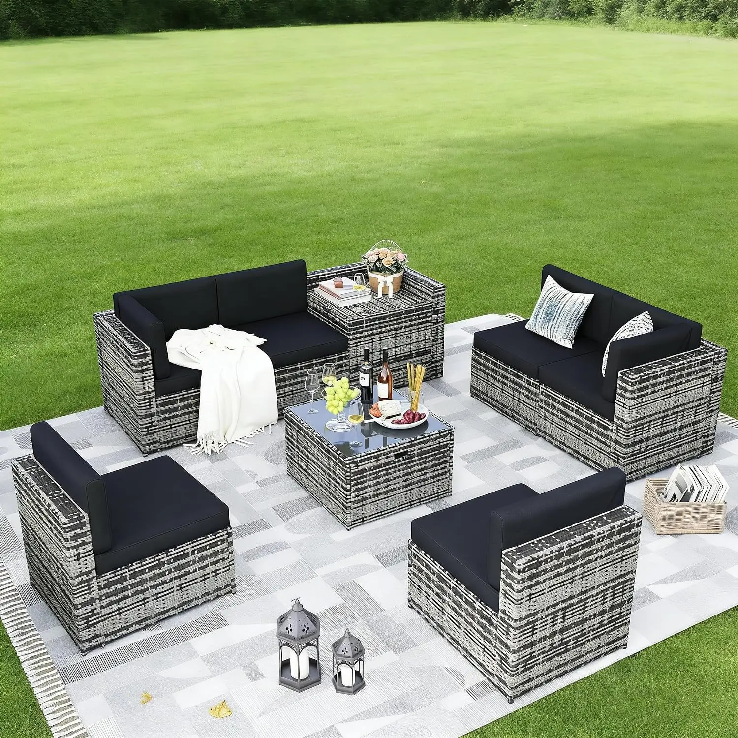 Garden Storage Box - Комплект садовой мебели из 8 предметов,