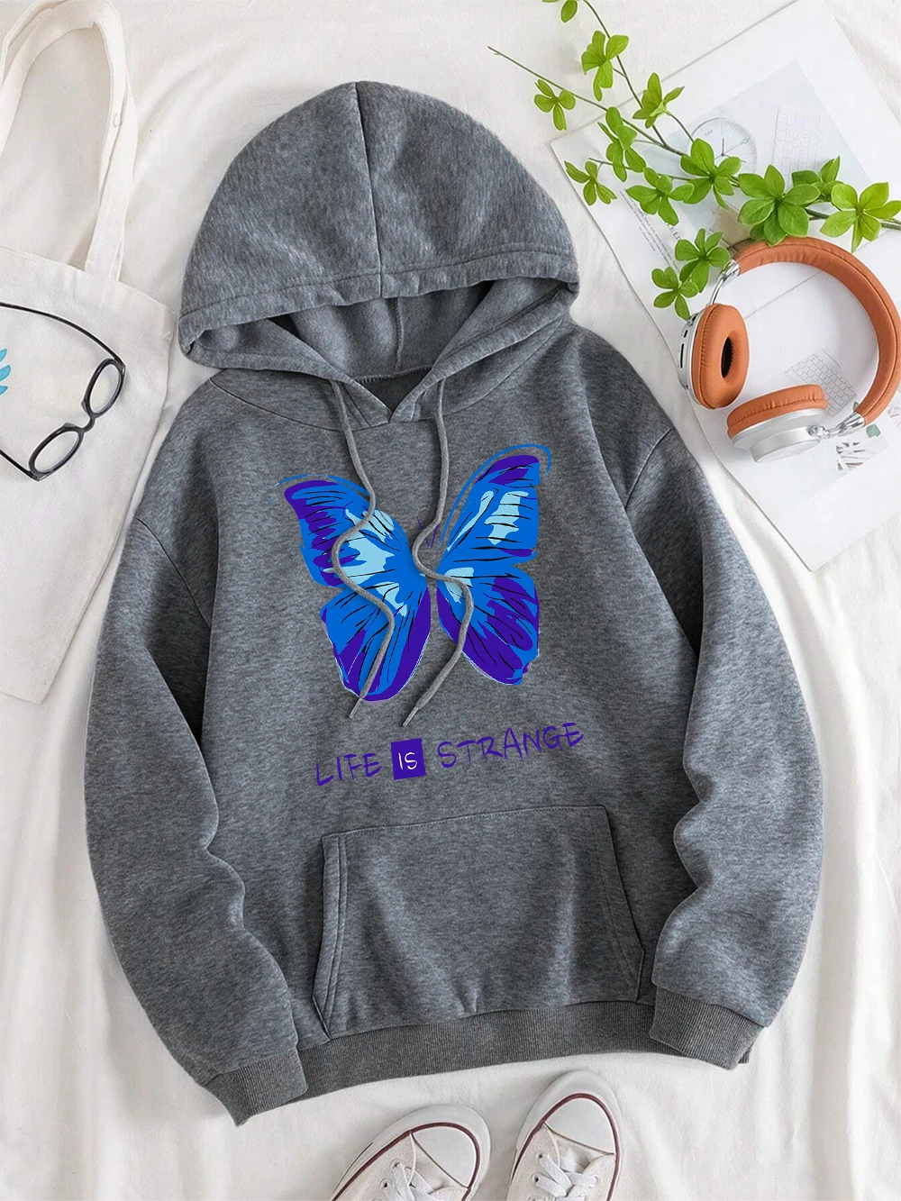 Life Is Strange Blue Butterfly Streetwear Men Women Hip Hop Streetwear Autumn Pullover Hoodie Fashion Fleece Couple Hoodies