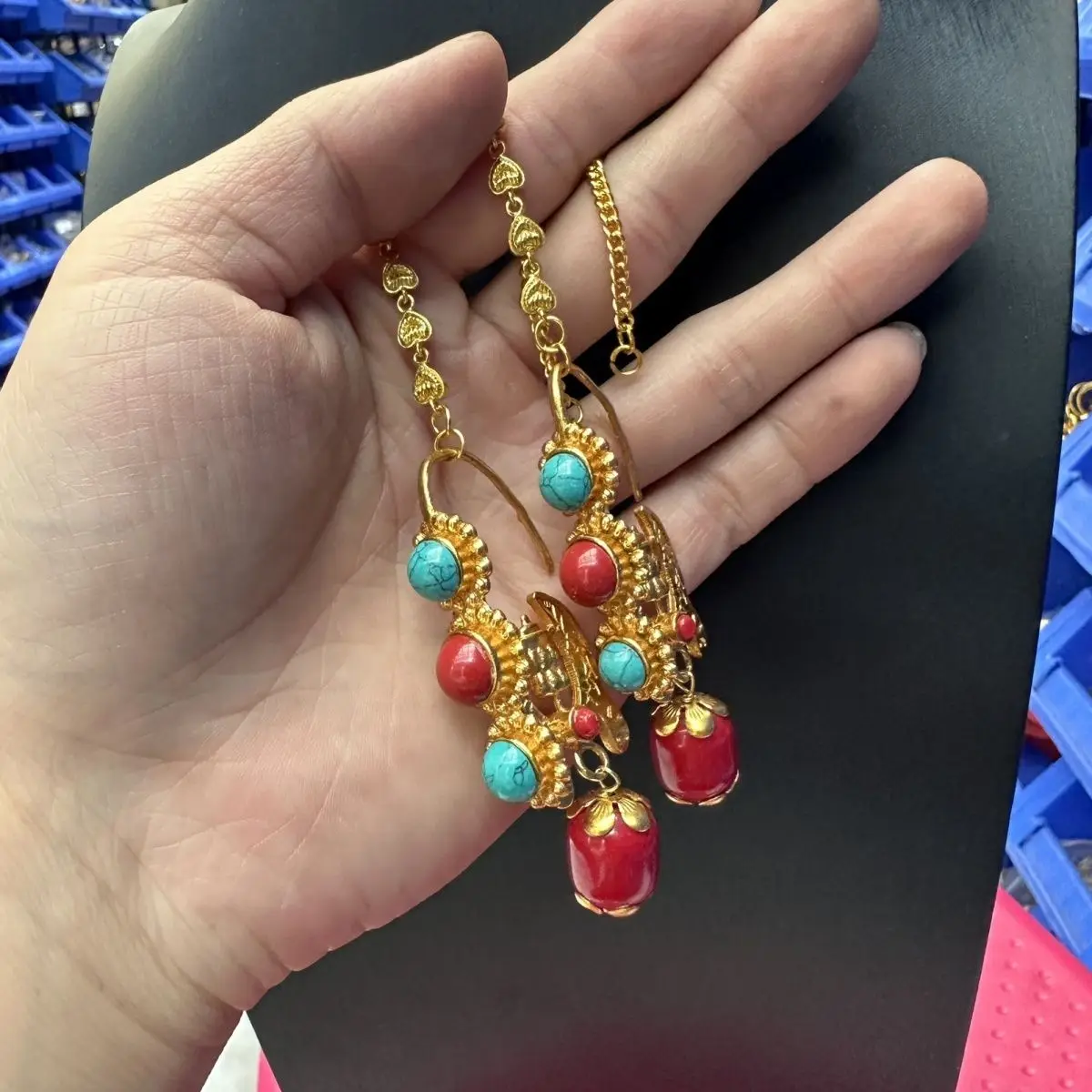 

Набор латунных позолоченных серег Treasure Nepal