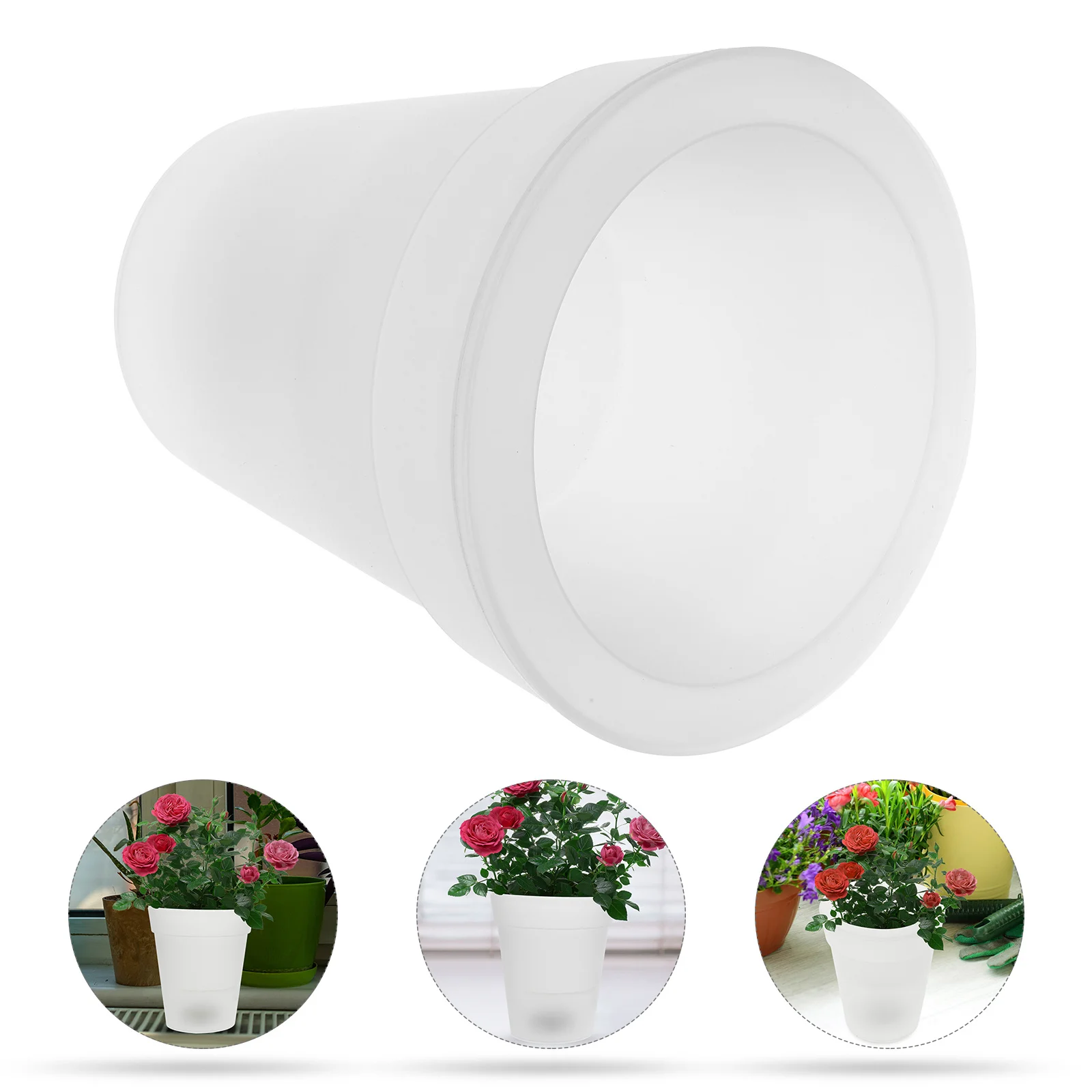 

Glowing Flowerpot Solar Powered Led Vase Light Outdoor Garden Decorative Landscape Lamp Waterproof Creative Pot