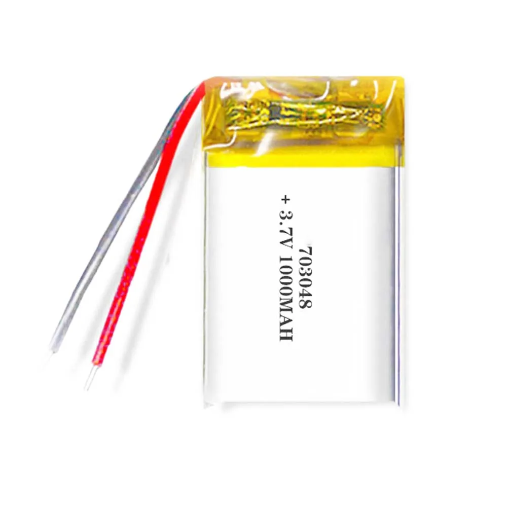 3.7V 1000mAh 2/5/10/20Pcs 703048 Lithium Polymer Ion Battery 2.0mm JST ConnectorSmart Watch GPS Camera DVD Radio Monitor