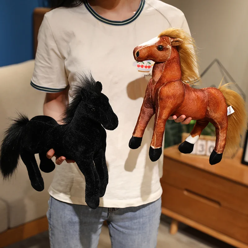 Adorável simulação cavalo brinquedos de pelúcia animais super macio travesseirokawaii bebê conforto bonecas halloween presente de ano novo para meninos meninas