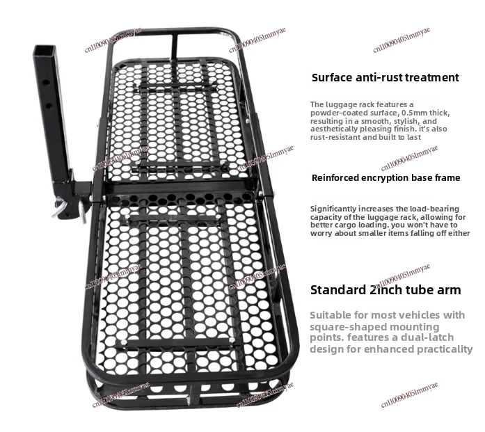 

Car luggage frame Rear back rack Folding travel rack Cargo blue Car luggage rack