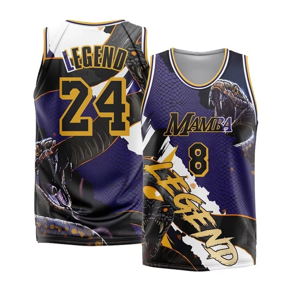 

2026 Latest Purple Black Radical Serpentine Basketball Vest for Men and Women, 3D Printed Fan Casual Fashion Top for Families