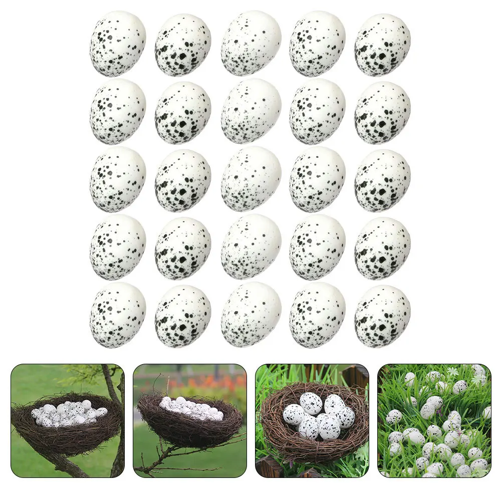 

40Pcs Imitation Eggs Easter Foam Egg Decorations Realistic Miniature Eggs DIY Party Favors Easter Scene Decor Prop