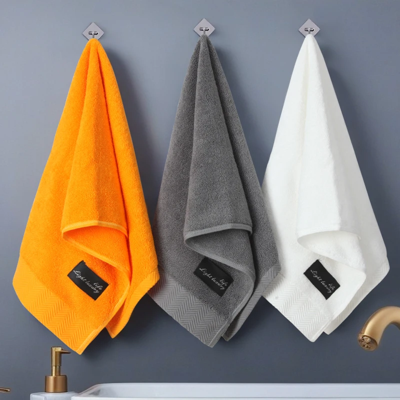Solid Color Pure Cotton Thick Simple Towel Hotel Quality Durable Lint-Free Five-Star Experience in Your Home