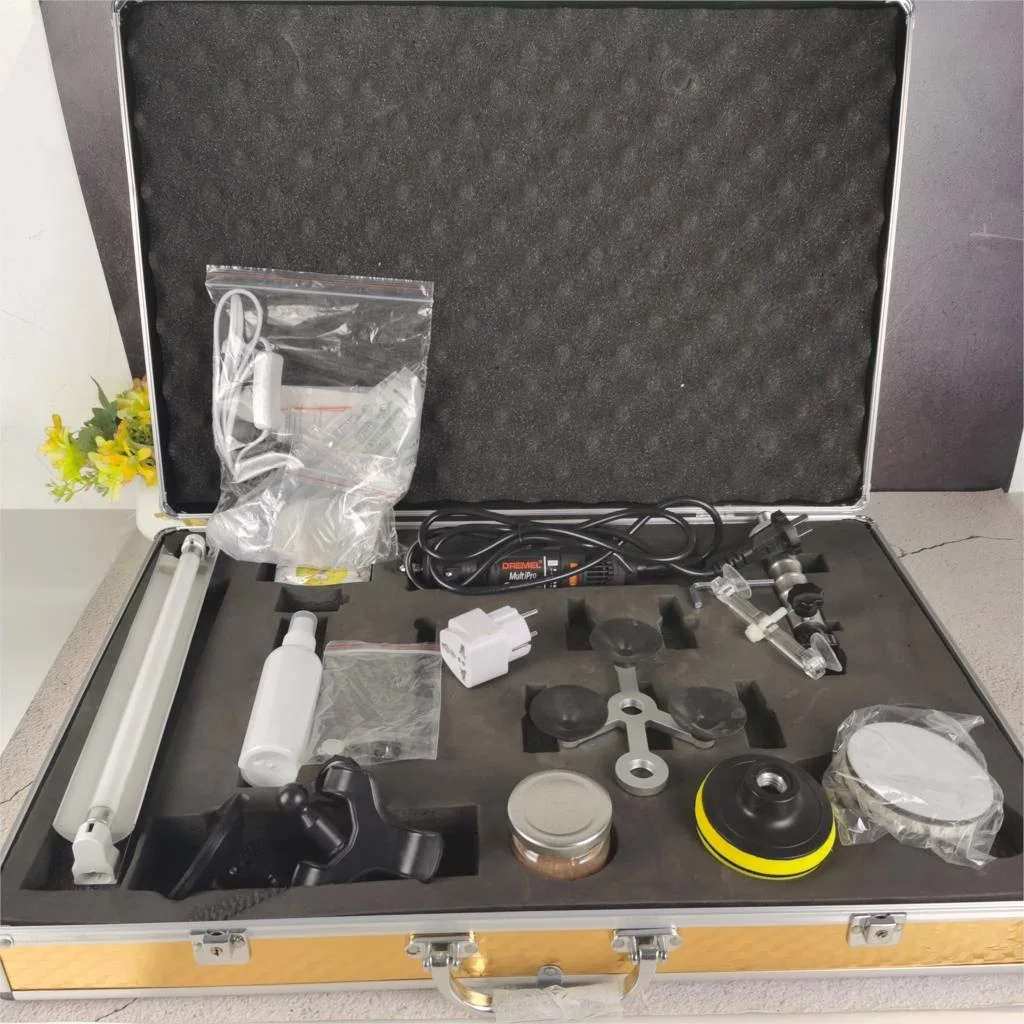 New Auto Glass Repair Tool Set Includes Front Windshield Cracked Resin Liquid Drill Bit Glue Injection Device Car Headlight
