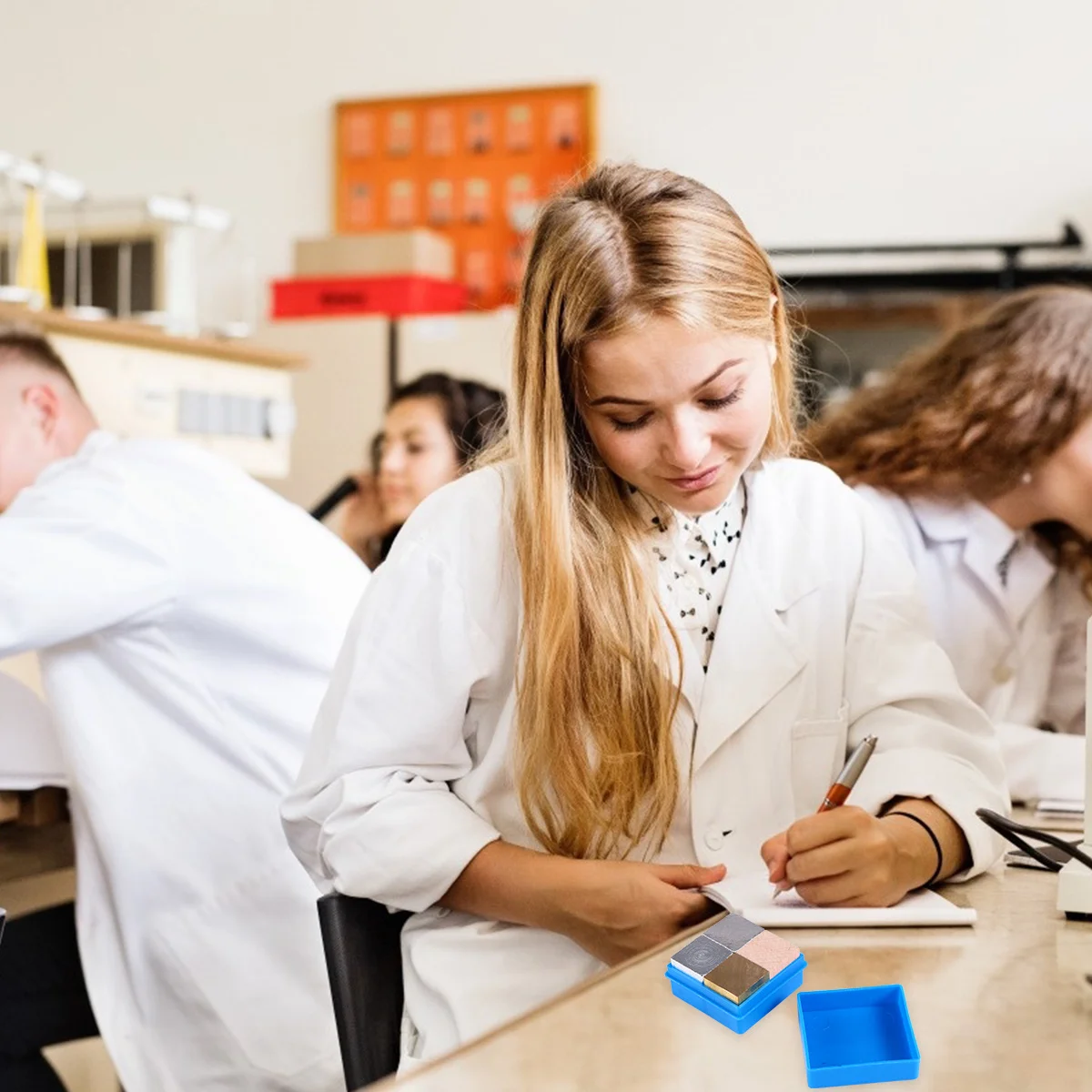 

Density Teaching Instrument Blocks Set 4 Pieces Polished Smooth Precise Size Educational Collection Display Hobbies Gift