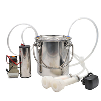 operate Portable 5L Vacuum Pump Electric Sheep Goat Milk Machine Automatic Cow Cattle Milking Machine