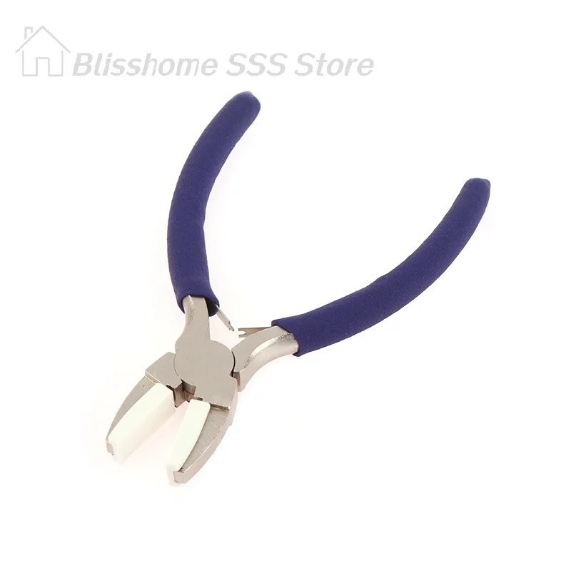 【S】Nylon Jaw Pliers Carbon Steel Craft Plat Nose Pliers DIY Tools For Beading Looping Shaping Wire Jewelry Making Tools