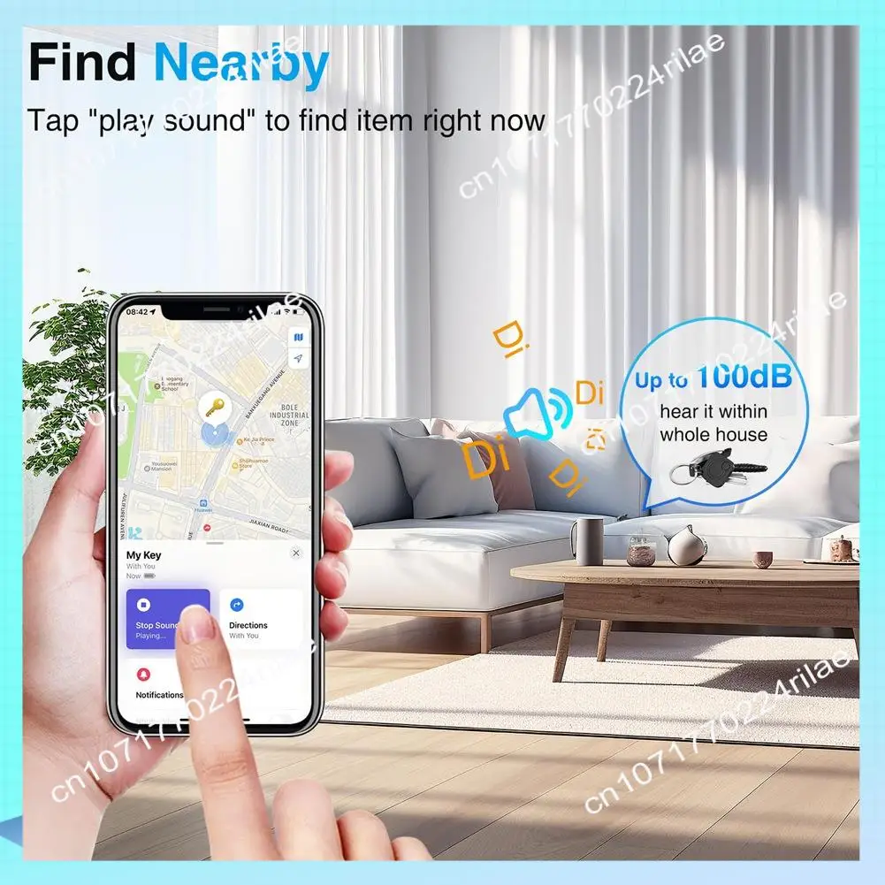 Pelacak Udara A17Z, Pencari Lokasi Pencari Kunci dengan Suara Kompatibel untuk Temukan Saya (Hanya IOS), Pelacak Seperti Airtag, Pelacak Hewan Peliharaan