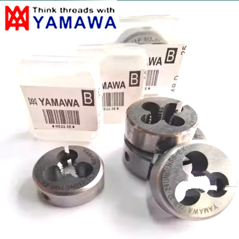 Japan 1PCS YAMAWA Import HSS-EX Round Die UNC UNF 2-56 4-40 6-32 8-32 10-24 12-24 1/4 3/8 1/2 5/8 Machine Screw Threading Dies