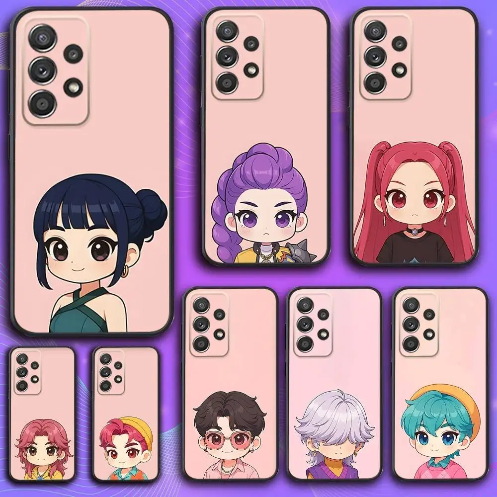 

KPop D-Demon H-Hunters Phone Case For Samsung S 25,24,23,22,30,21,10,9,Ultra,Plus,Lite,FE,4,5 G Soft Black Case